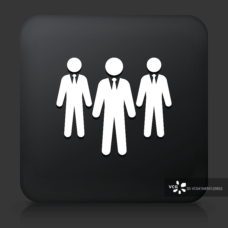 黑色方形按钮上的商务团队图片素材
