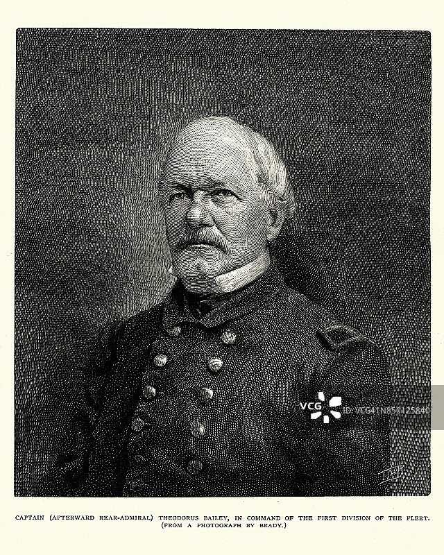 美国内战：西奥多勒斯·贝利，美国海军军官图片素材