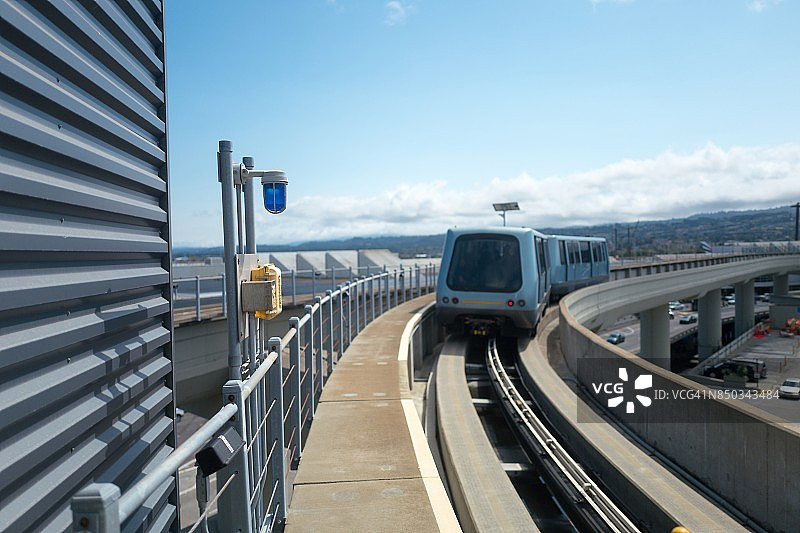 旧金山国际机场空中列车图片素材