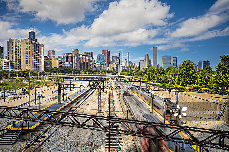美国芝加哥罗斯福路火车站图片素材