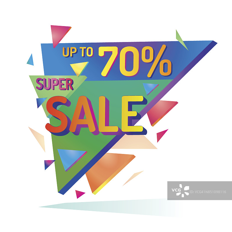 缤纷色彩超级促销广告牌图片素材