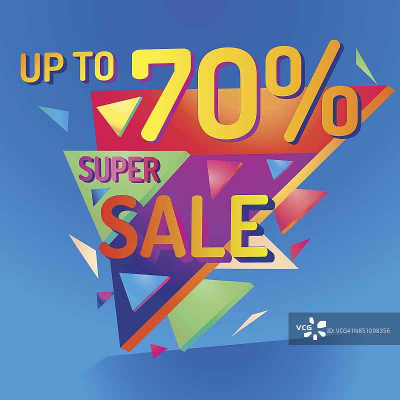 缤纷色彩超级促销广告牌图片素材