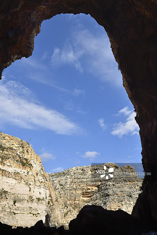 马耳他祖里格周边蓝色洞穴图片素材