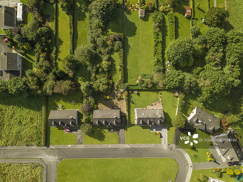 住宅区鸟瞰图片素材