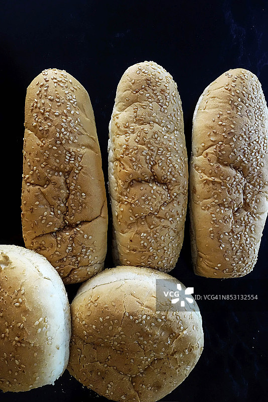 汉堡或热狗面包图片素材