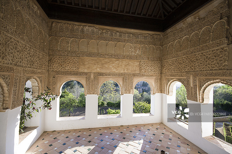 阿罕布拉宫的赫内拉利费宫图片素材