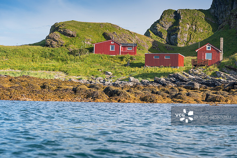 挪威罗斯特岛大西洋罗弗敦群岛全景图片素材
