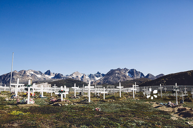 塔西乌萨克公墓 - 塔塞尔米特峡湾图片素材