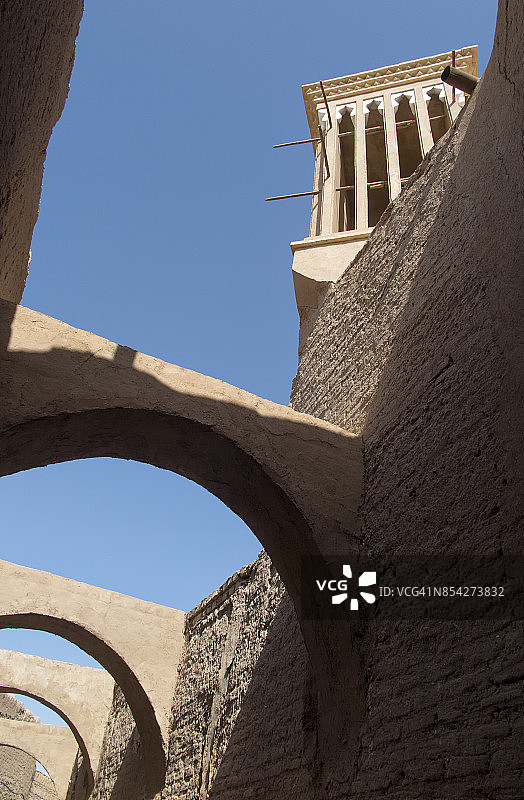 亚兹德的降温风塔，伊朗图片素材