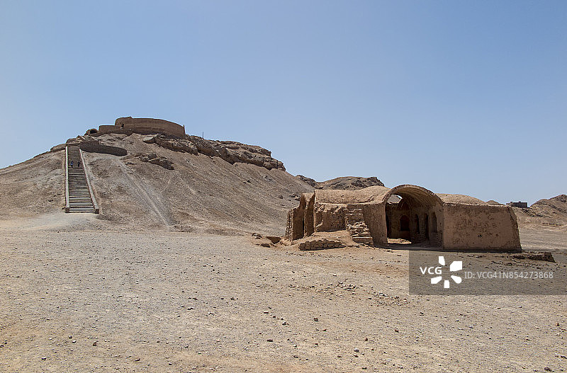 伊朗亚兹德的琐罗亚斯德教寂静塔图片素材