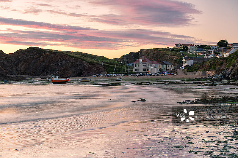 霍普湾日落图片素材