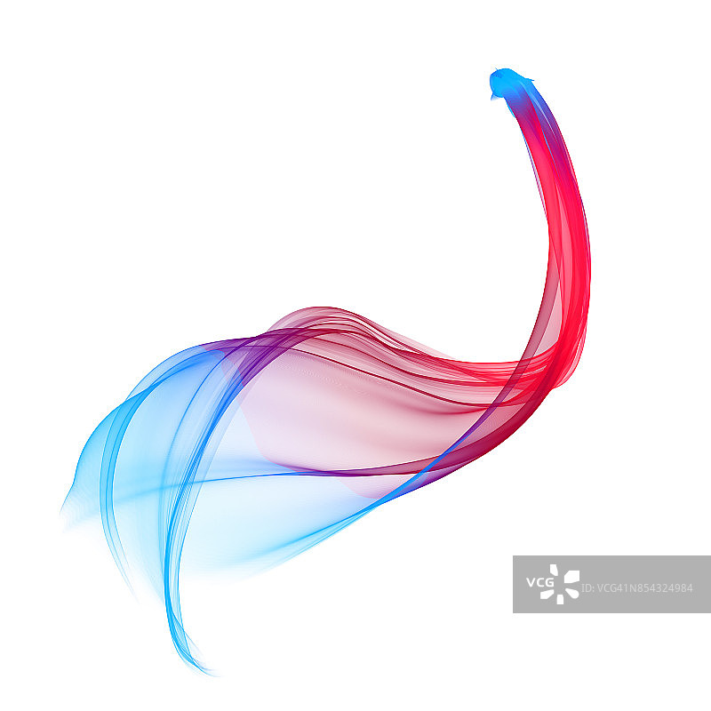 红蓝色烟雾的奇妙形态图片素材