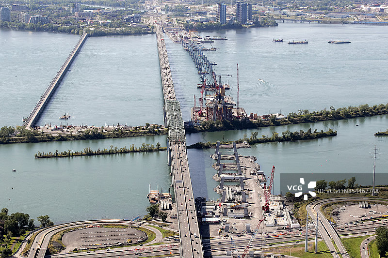 建造新的尚普兰桥图片素材