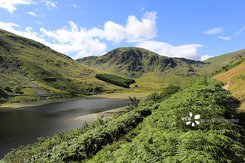 英国坎布里亚郡湖区国家公园 Mardale 山谷 Harter fell 的夏季景色图片素材