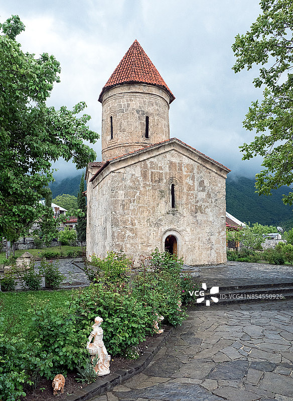 阿塞拜疆基什的古代高加索阿尔巴尼亚人教堂图片素材