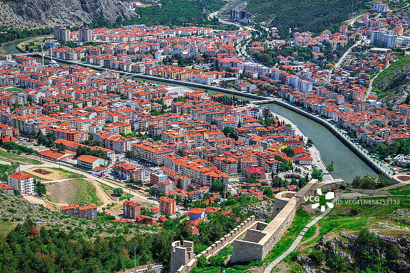 城市景观，阿马西亚，土耳其黑海地区图片素材