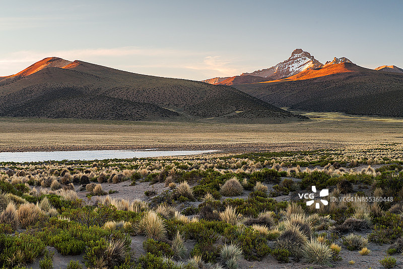 玻利维亚萨哈马国家公园的日落图片素材