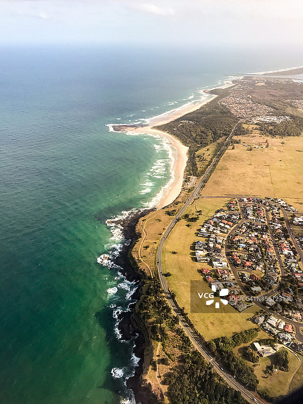 澳大利亚巴利纳和伦诺克斯岬之间的海岸线航拍景观图片素材