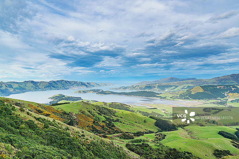 基督城利特尔顿景观，新西兰图片素材