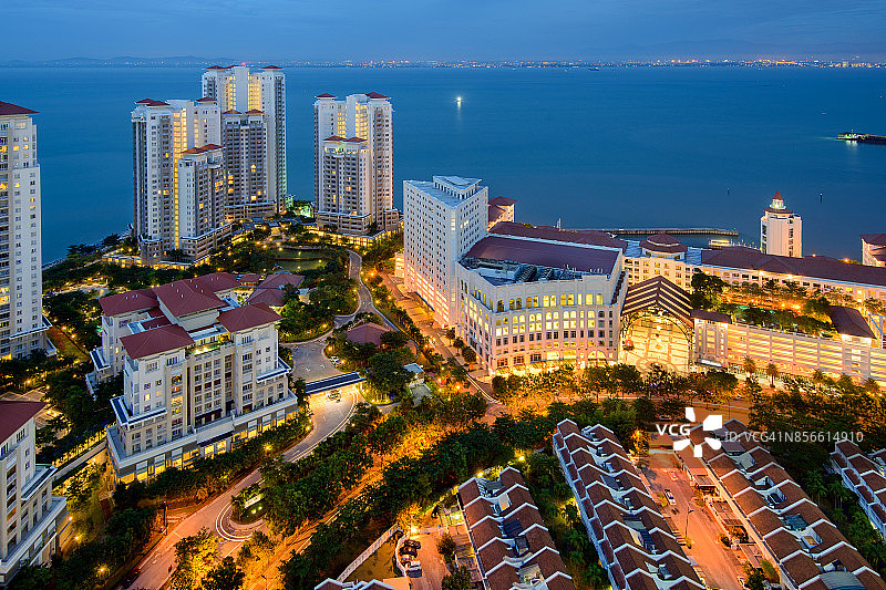 海峡码头和槟城码头区图片素材