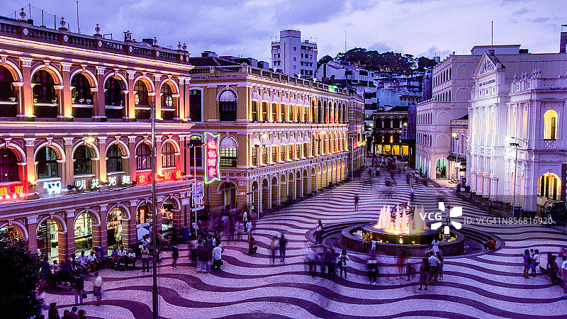 中国澳门议事亭前地图片素材