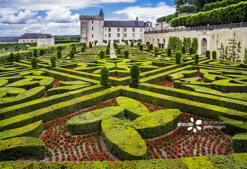 维朗德里城堡装饰花园图片素材