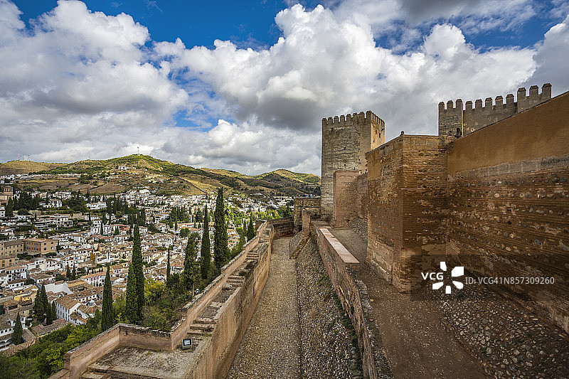 西班牙格拉纳达的阿尔罕布拉宫图片素材