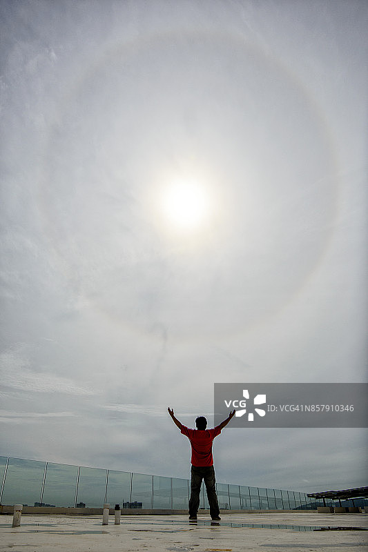 日晕与天空图片素材