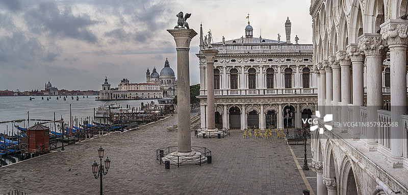 里瓦德利斯基亚沃尼，总督宫和圣玛丽亚德拉萨卢特教堂图片素材