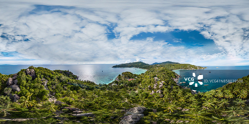 泰国涛岛南部天鹅湾360度景观图片素材