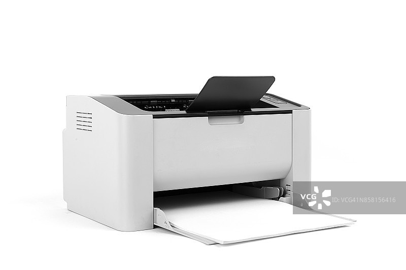 白色背景下的激光打印机图片素材