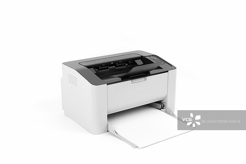 白色背景下的激光打印机图片素材
