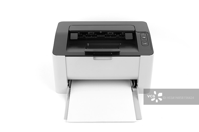 白色背景下的激光打印机图片素材