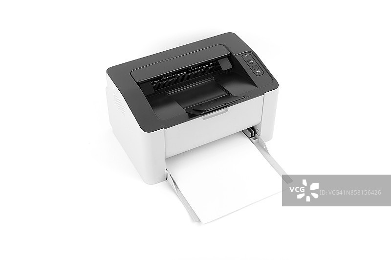白色背景下的激光打印机图片素材