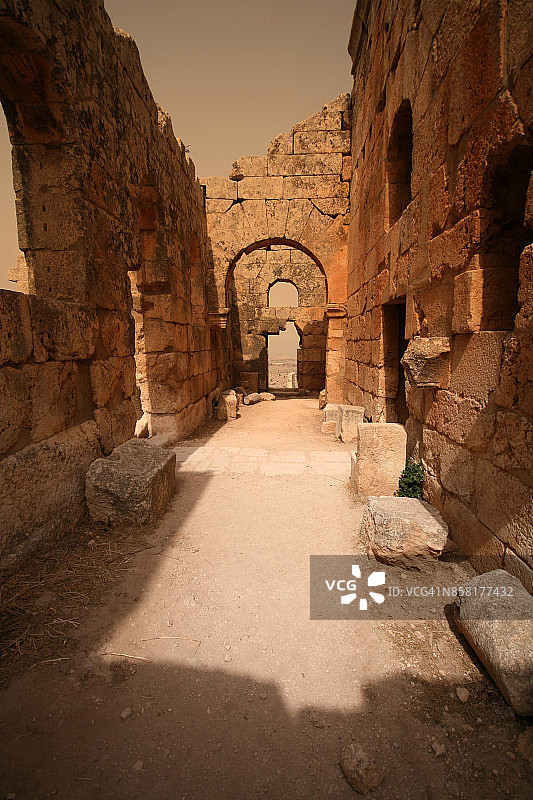 叙利亚圣西缅教堂内部洗礼堂图片素材