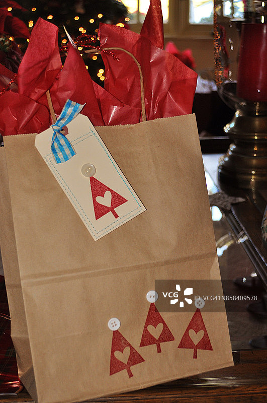 复古圣诞礼物图片素材