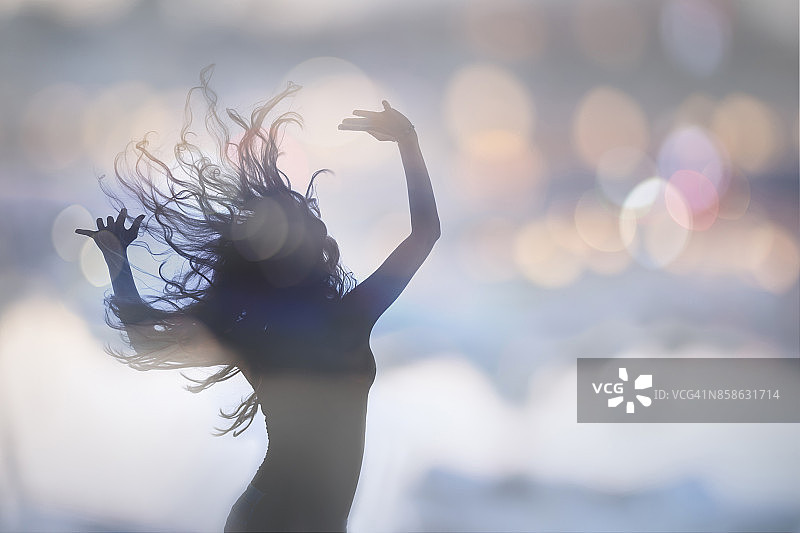 女性剪影图片素材