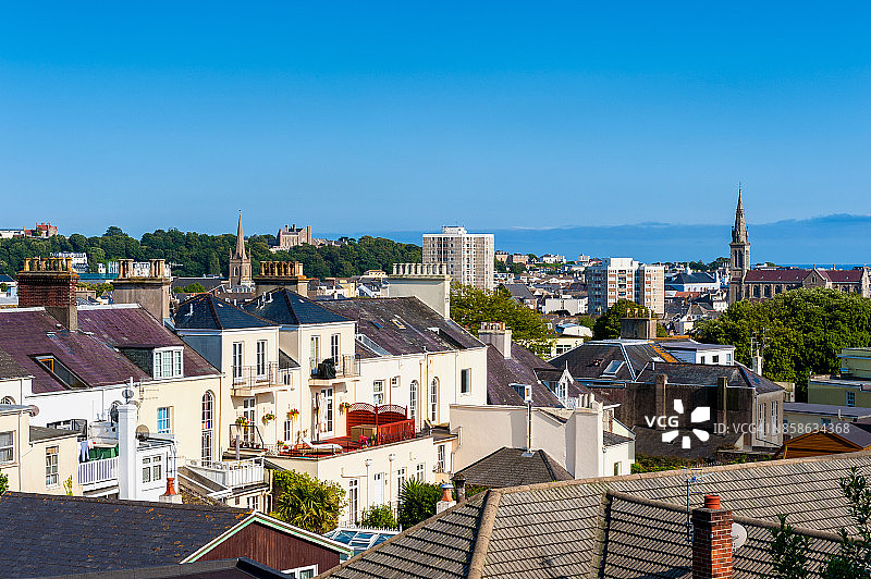 圣赫利尔（泽西岛）天际线图片素材