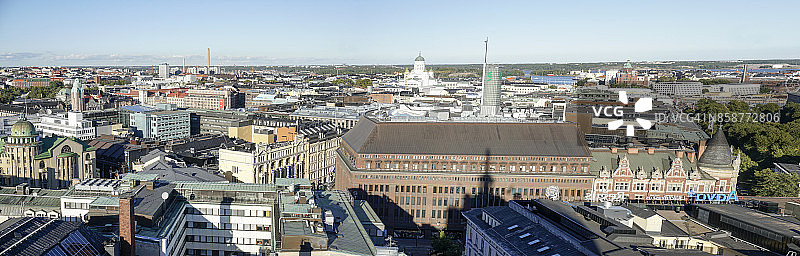 赫尔辛基天际线全景图片素材