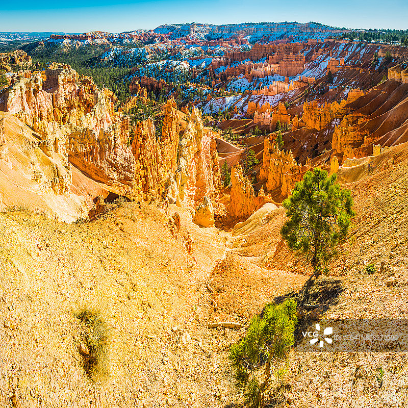 犹他州布莱斯峡谷国家公园的沙漠峡谷图片素材