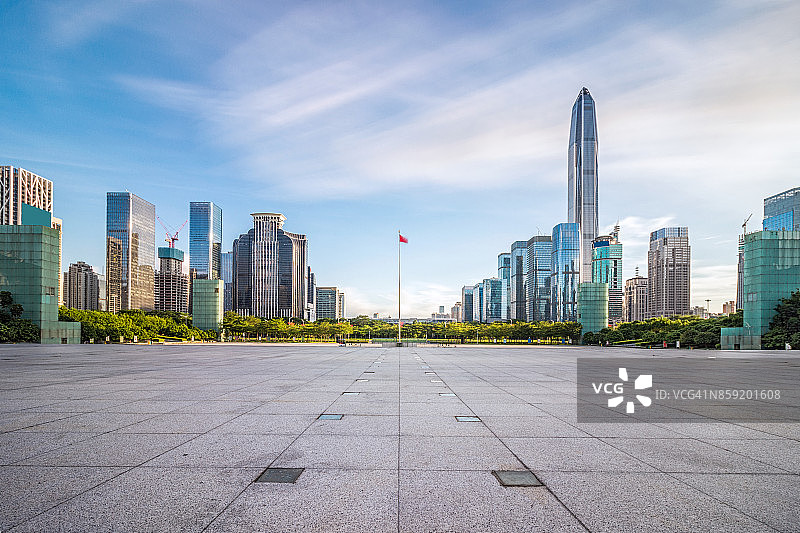 深圳的市中心天际线图片素材