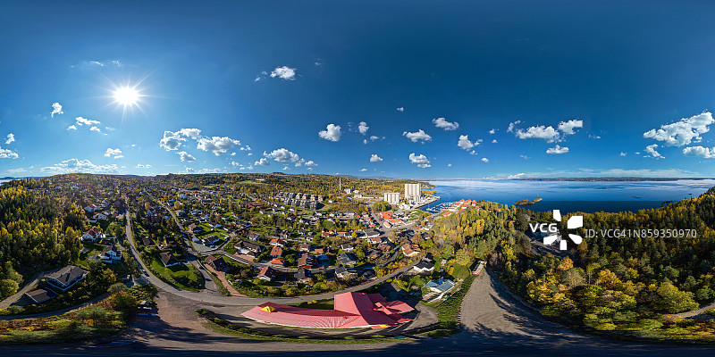 360 VR城市 - 斯莱姆斯塔德，挪威图片素材