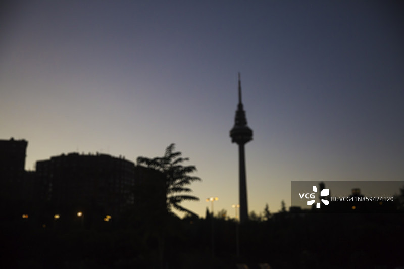 马德里RTVE“pirulí”塔景观图片素材