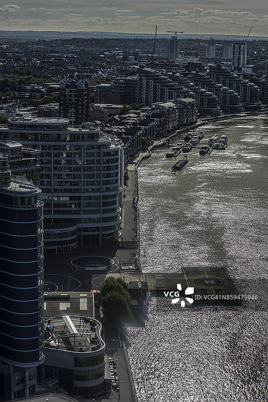 巴特西直升机停机坪航拍图片素材