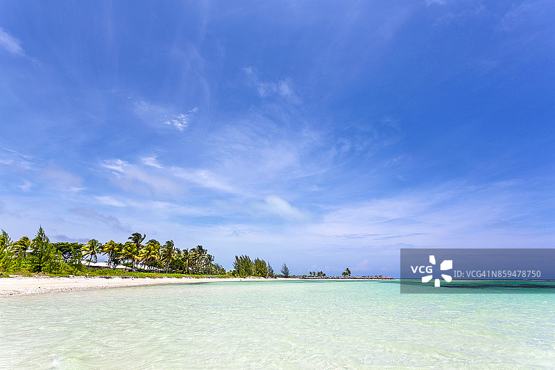 巴哈马群岛美丽海滩，加勒比海图片素材