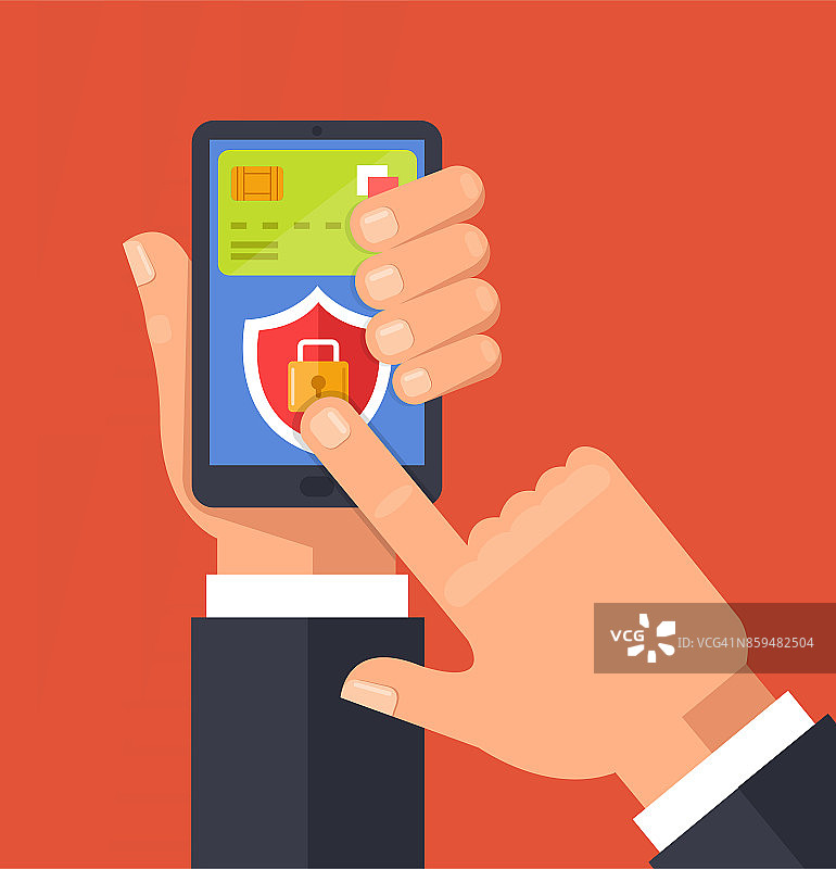 网上银行保护锁概念图片素材