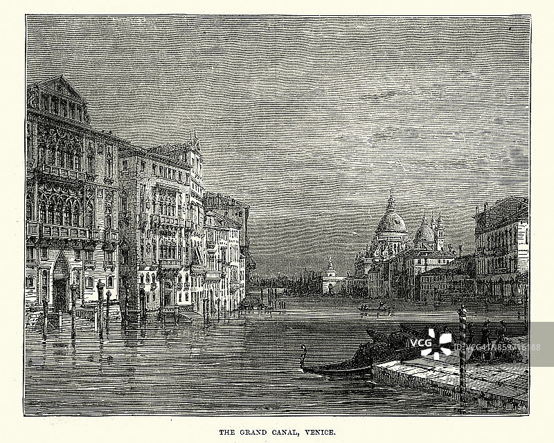 19世纪的威尼斯大运河图片素材