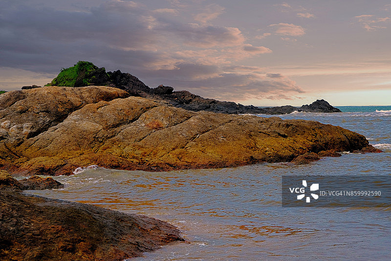 卡纳塔克邦戈卡纳的奥姆海滩，印度图片素材