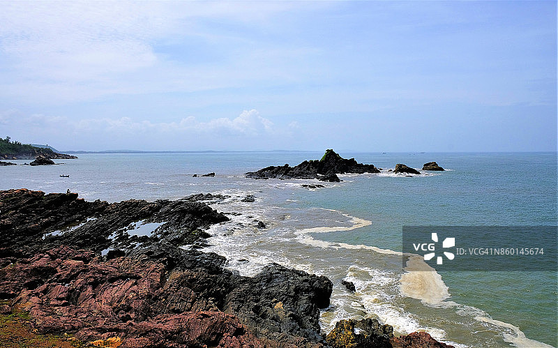 卡纳塔克邦戈卡纳的奥姆海滩，印度图片素材