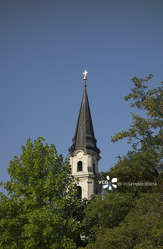 2017年奥地利萨尔茨堡地区马特西村天主教堂景观图片素材